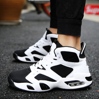 Casual Ανδρικά αθλητικά παπούτσια με παχιά σόλα με κόκκινο, μαύρο και λευκό χρώμα