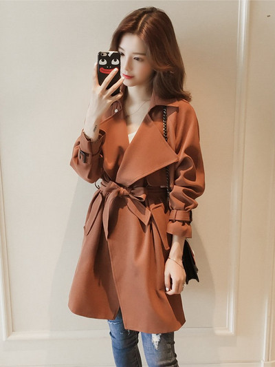 Стилно дамско палто дълъг и широк модел в няколко цвята 