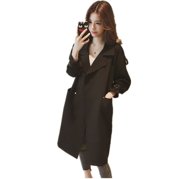 Стилно дамско палто дълъг и широк модел в няколко цвята 