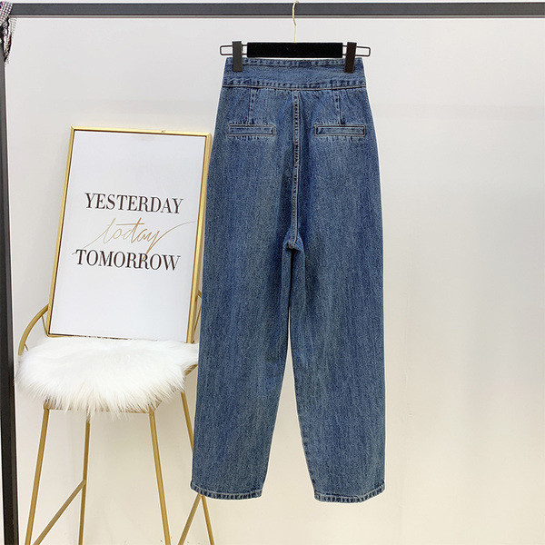 Modern női farmer magas derékkal, kék és fekete színben