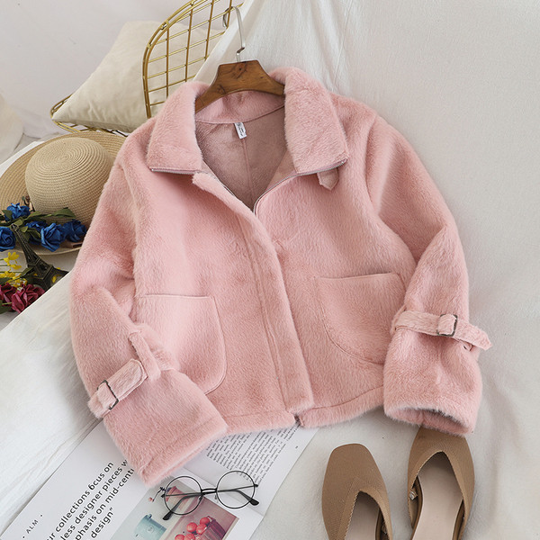 Palton scurt de dama cu buzunare in diferite culori