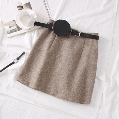 Μοντέρνα γυναικεία φούστα με ζώνη σε τρία χρώματα