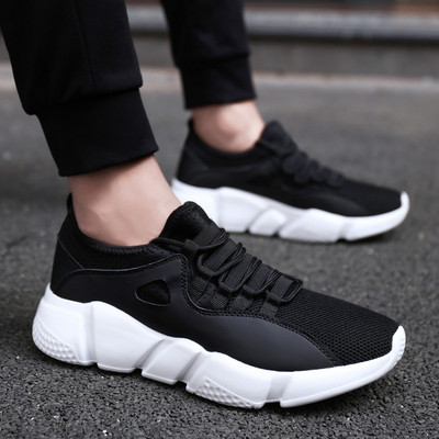 Ανδρικά αθλητικά παπούτσια νέο μοντέλο σε μαύρο και άσπρο χρώμα