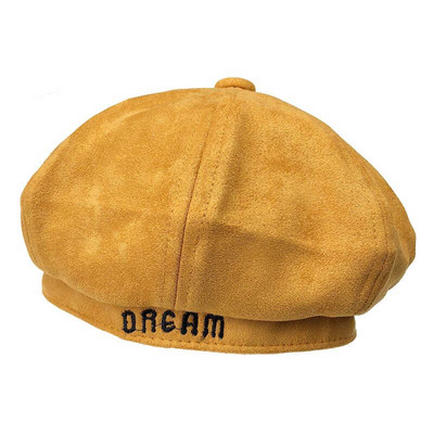 Γυναικείο μπεζ βελούδο  καπέλο σε γκρι, καφέ, μπεζ, κόκκινο και κίτρινο χρώμα