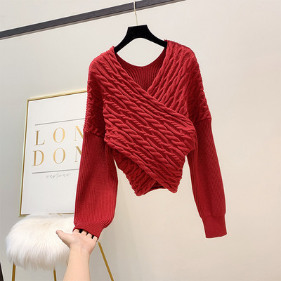 Pulover de dama cu decolteu spitz in mai multe culori