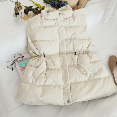 Casual γυναικείο γιλέκο με τσέπες και κορδόνια σε διάφορα χρώματα