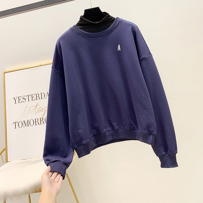 Γυναικεία casual μπλούζα με κολάρο σε τέσσερα χρώματα