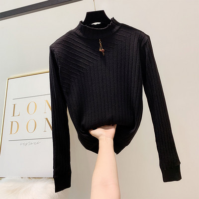 Modern női pulóver O-nyakkal, többféle színben