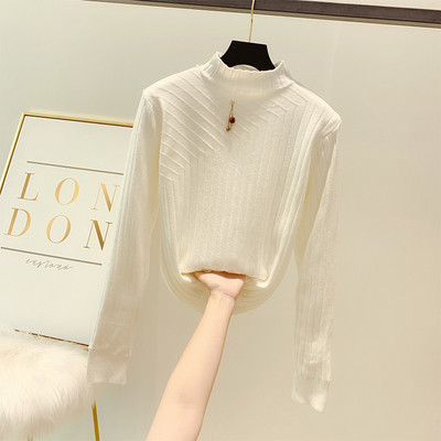 Modern női pulóver O-nyakkal, többféle színben