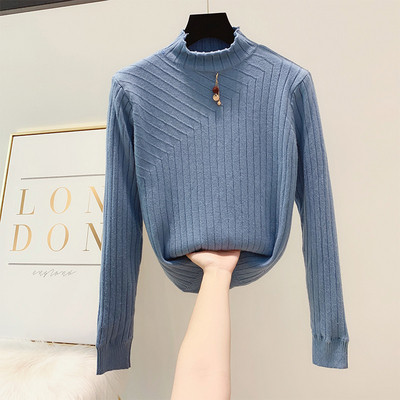 Modern női pulóver O-nyakkal, többféle színben