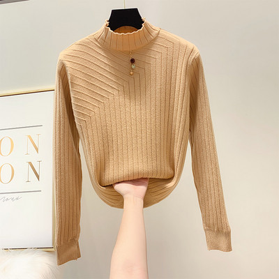 Modern női pulóver O-nyakkal, többféle színben