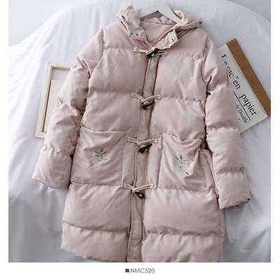 Μοντέρνο γυναικείο μπουφάν με κεντήματα και κουκούλα σε διάφορα χρώματα