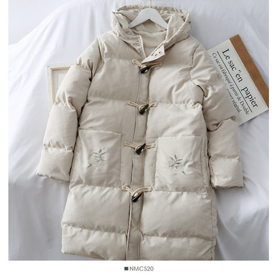 Μοντέρνο γυναικείο μπουφάν με κεντήματα και κουκούλα σε διάφορα χρώματα