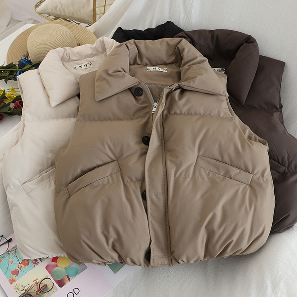 Női mellény négy színben zsebekkel