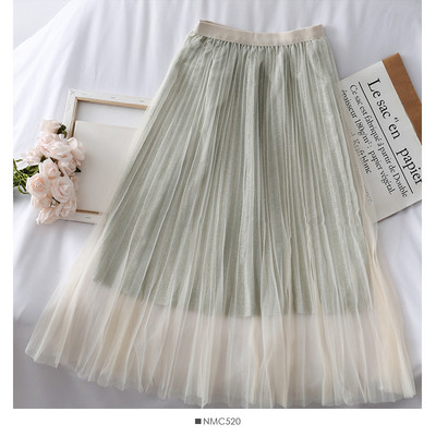 Modern női redős szoknya magas derékkal több színben