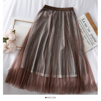 Modern női redős szoknya magas derékkal több színben