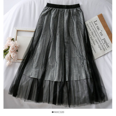 Modern női redős szoknya magas derékkal több színben