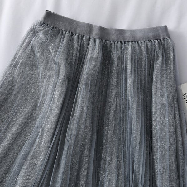 Modern női redős szoknya magas derékkal több színben