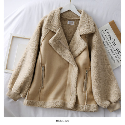 Γυναικείο παλτό με φερμουάρ και τσέπη σε διάφορα χρώματα