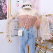 Νέο μοντέλο γυναικεία μπλούζα με λαιμόκοψη στο ροζ και μαύρο χρώμα