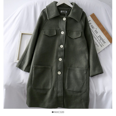 Μοντέρνο γυναικείο παλτό με κουμπιά και τσέπη σε διάφορα χρώματα