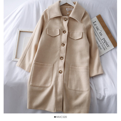 Μοντέρνο γυναικείο παλτό με κουμπιά και τσέπη σε διάφορα χρώματα