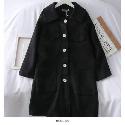 Μοντέρνο γυναικείο παλτό με κουμπιά και τσέπη σε διάφορα χρώματα