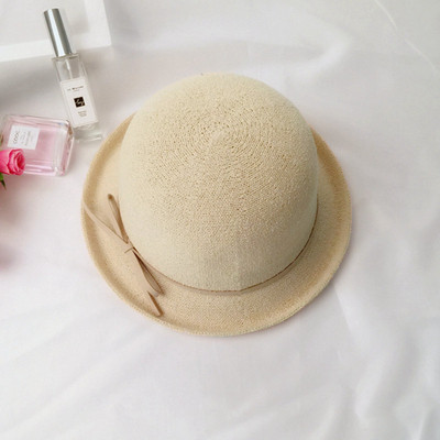 Κομψό γυναικείο καπέλο με κορδέλα σε μπεζ, ροζ, γκρι, μαύρο και καφέ χρώμα