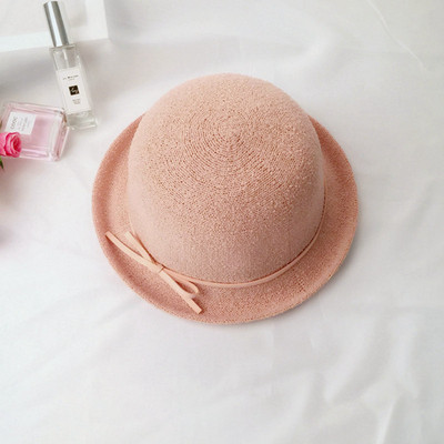 Κομψό γυναικείο καπέλο με κορδέλα σε μπεζ, ροζ, γκρι, μαύρο και καφέ χρώμα