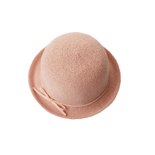 Κομψό γυναικείο καπέλο με κορδέλα σε μπεζ, ροζ, γκρι, μαύρο και καφέ χρώμα