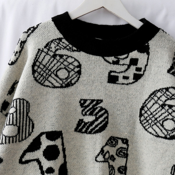 Καθημερινό γυναικείο πουλόβερ με ωοειδές λαιμόκοψη και εφαρμογή σε τρία χρώματα