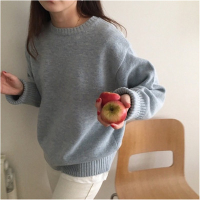 Pulover de dama toamna-iarna cu decolteu rotund in mai multe culori