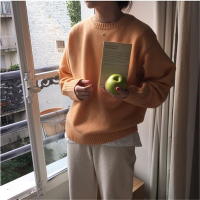 Pulover de dama toamna-iarna cu decolteu rotund in mai multe culori