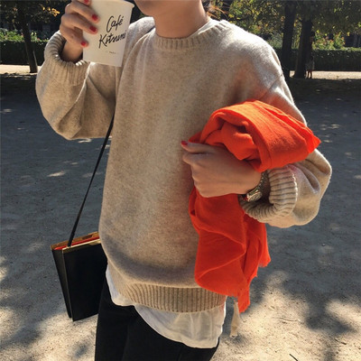 Pulover de dama toamna-iarna cu decolteu rotund in mai multe culori