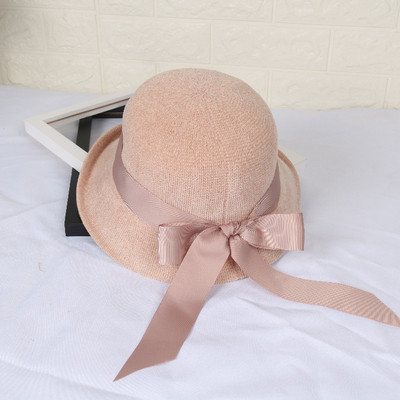 Μοντέρνο γυναικείο καπέλο με σατέν κορδέλα