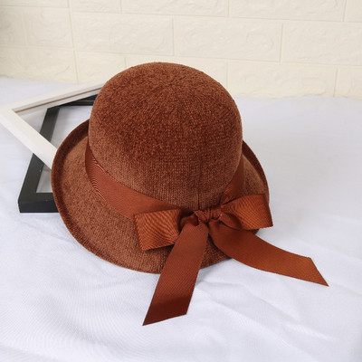 Μοντέρνο γυναικείο καπέλο με σατέν κορδέλα