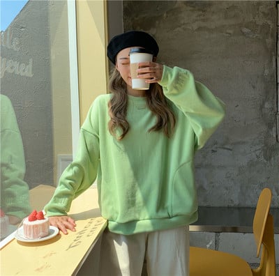 Γυναικείο φούτερ με στρογγυλη λαιμόκοψη σε τρία χρώματα