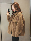 Palton de puf de iarnă pentru femei în alb și maro