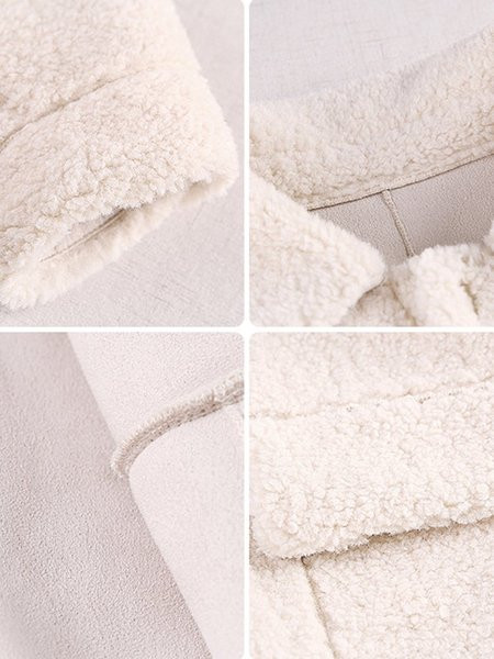 Palton de puf de iarnă pentru femei în alb și maro