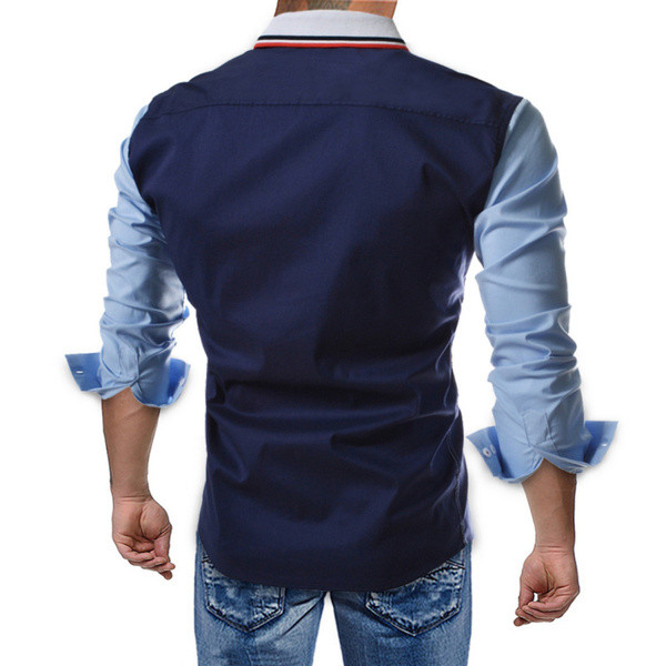 Cămașă casual pentru bărbați cu buzunar la guler în două culori