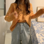 Γυναικείο πουλόβερ με στρογγυλη λαιμόκοψη σε διάφορα χρώματα