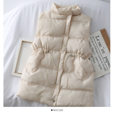 Vesta casual dama cu guler inalt si cravate in verde, alb si negru