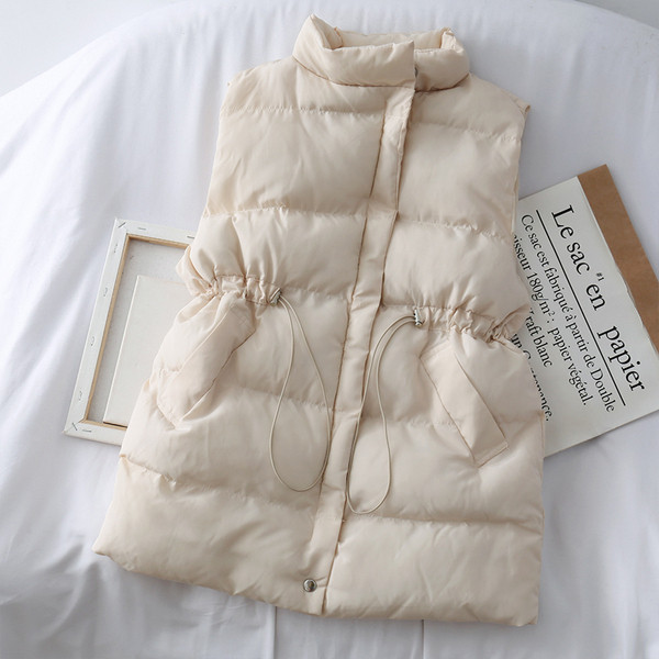 Vesta casual dama cu guler inalt si cravate in verde, alb si negru