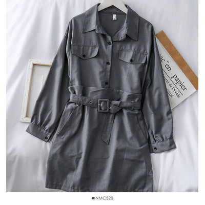 Rochie casual de dama cu curea si nasturi in trei culori