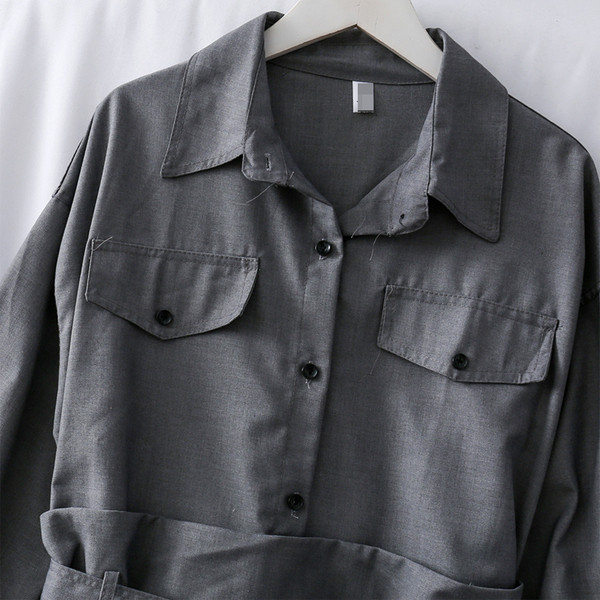 Rochie casual de dama cu curea si nasturi in trei culori