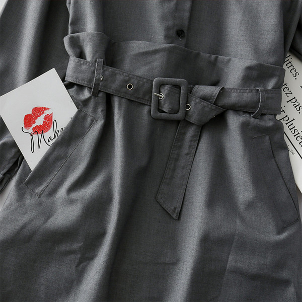 Rochie casual de dama cu curea si nasturi in trei culori