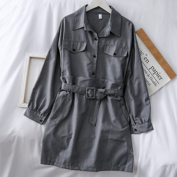 Rochie casual de dama cu curea si nasturi in trei culori