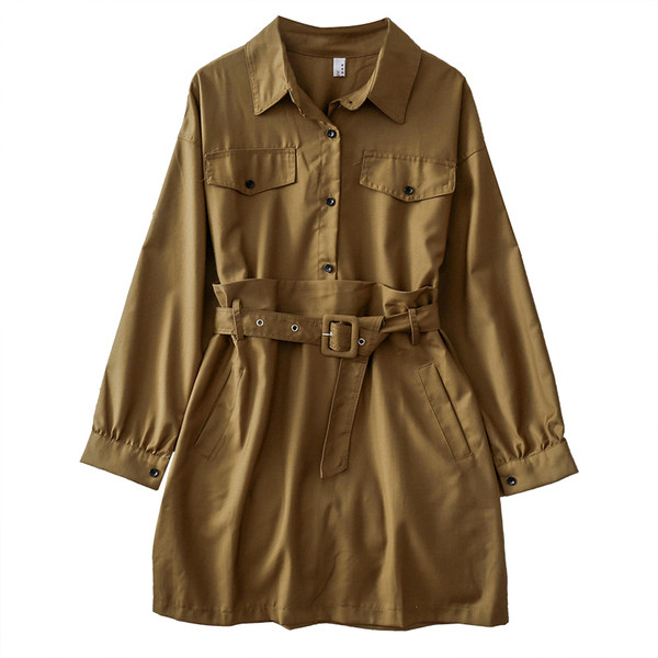 Rochie casual de dama cu curea si nasturi in trei culori