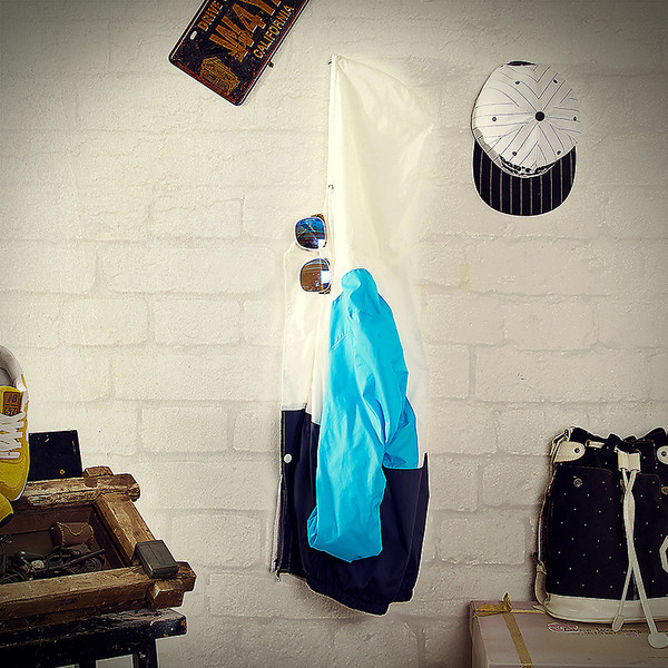 Jachetă casual de toamnă pentru bărbați, cu glugă și mâneci lungi, de culoare albă