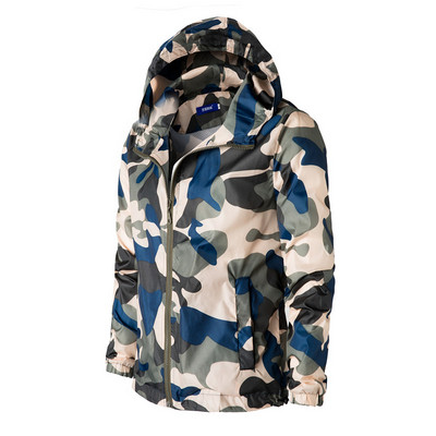 Alkalmi férfi őszi terepszínű kabát kapucnival öt színben